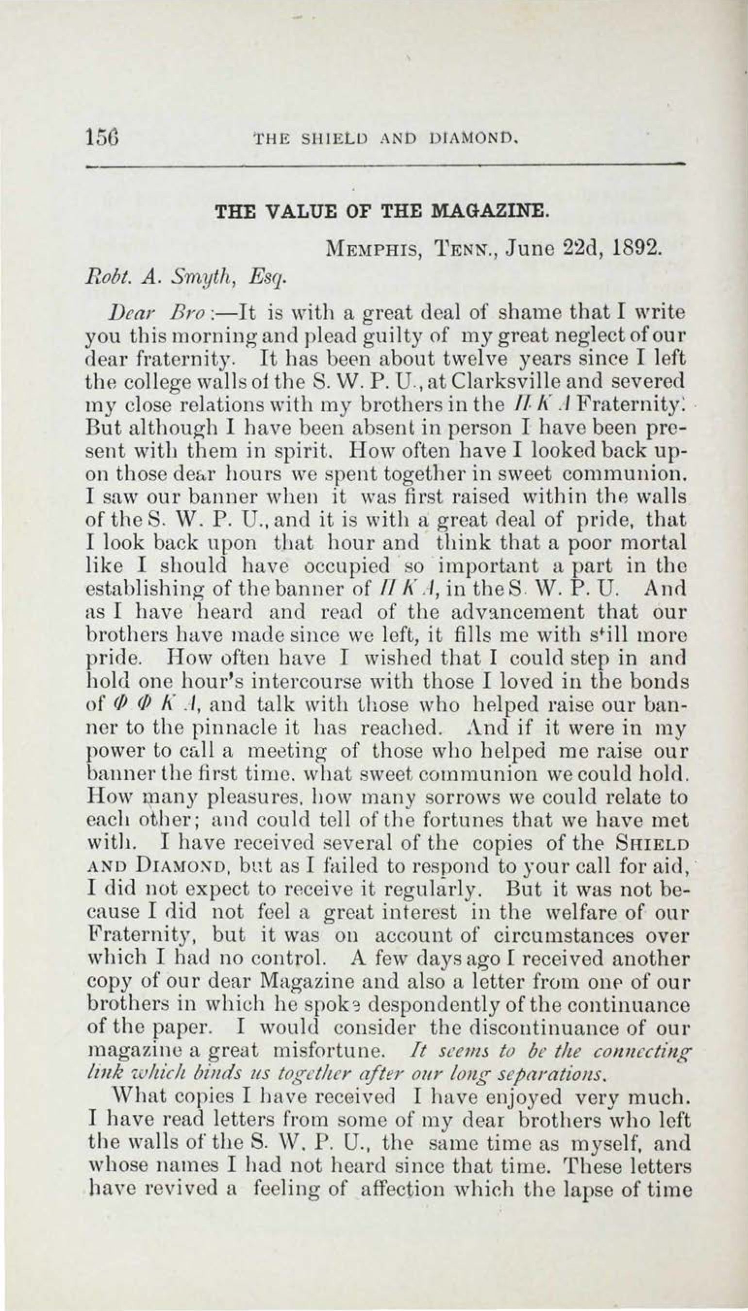 The Value Of The Magazine